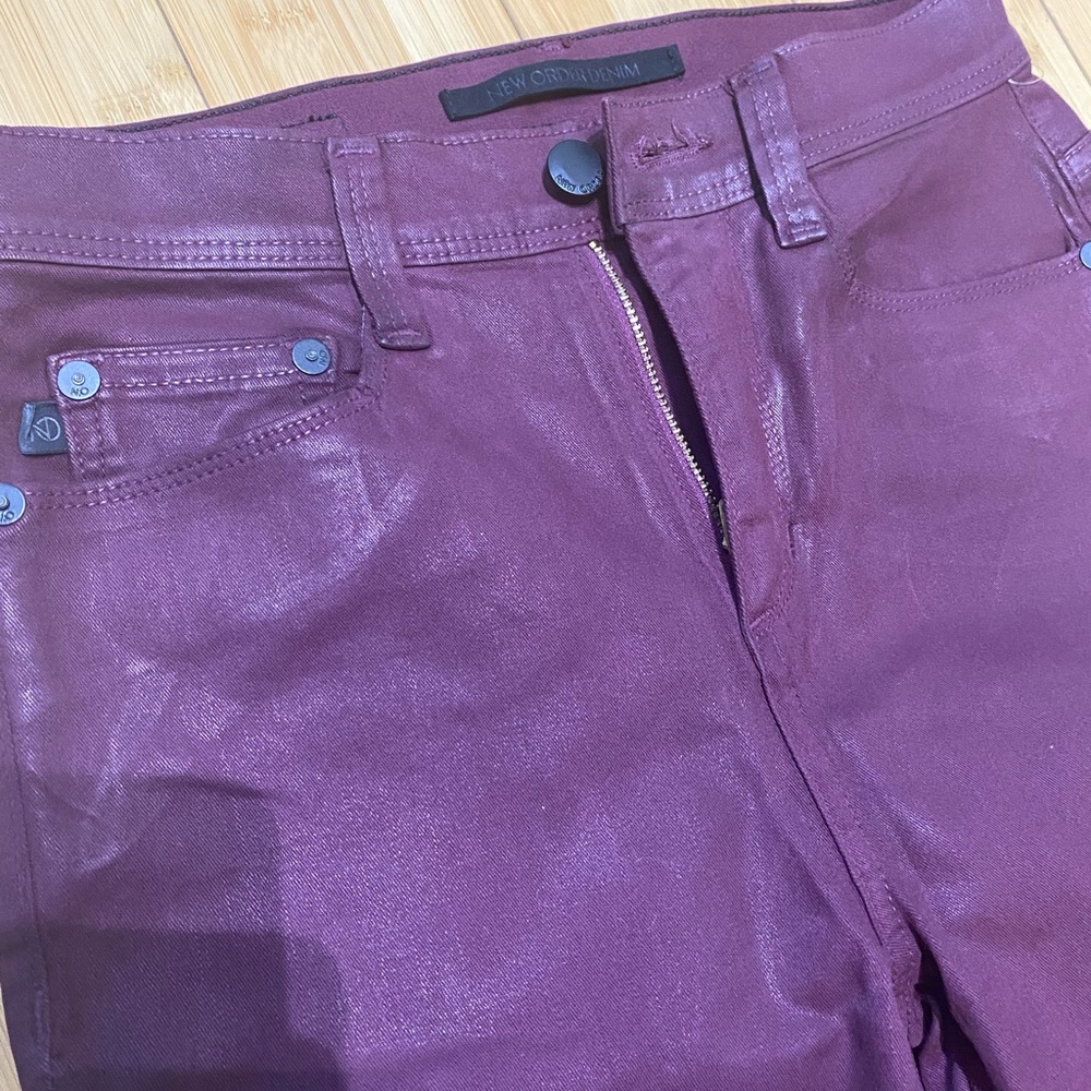 New order denim Burgundy skinny jeans